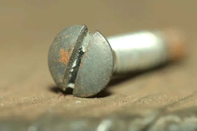 Damaged screw head