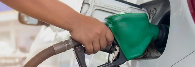 Fuel pump at gas station