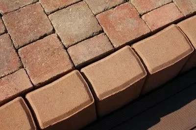 Paving blocks on slope
