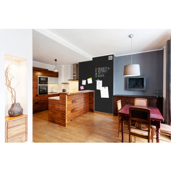 Modern kitchen interior with dining area