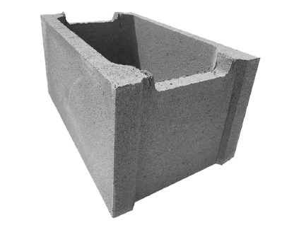 Ztracený bednicový blok z betonu pro stavební použití.
