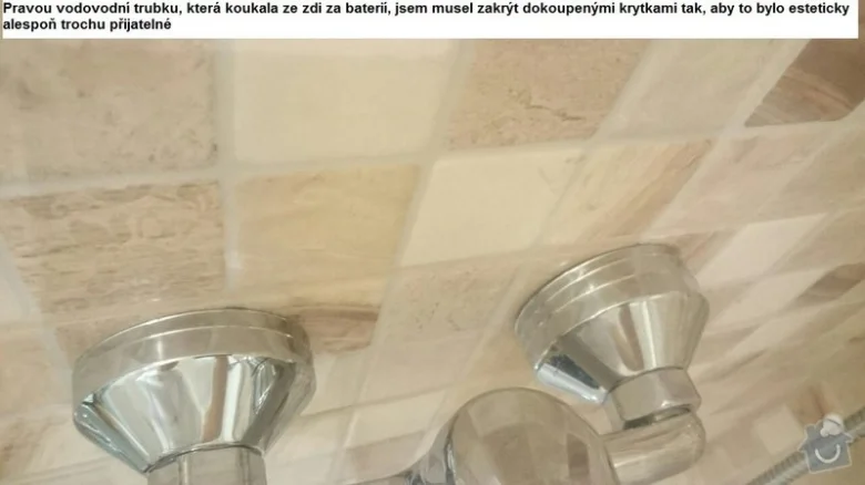 Zakrytí vodovodních trubek v koupelně po rekonstrukci