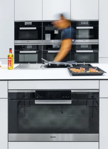 Built-in ovens in kitchen
